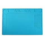 AOLVOスマート腕時計電話修復ツールはんだ付マット34 x 23 cm断熱シリコンパッドデスクマットBGAはんだ付けステーションwithねじ位置