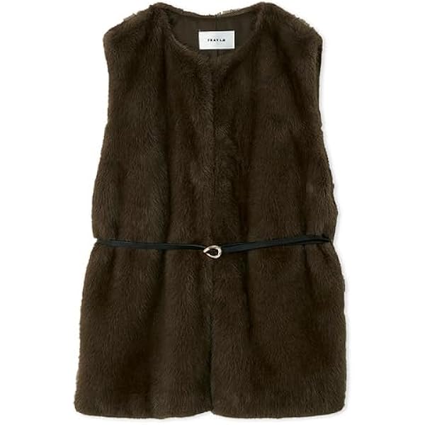 Amazon | [フレイ アイディー] ラッフルチュールノースリブラウス