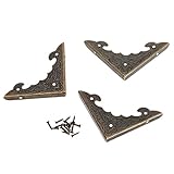 12枚入り コーナーシール 金具 DIY/かばんのコーナー保護 パーツ材料 金具/ 手作り ハンドメイド 手芸 手作り グリーンブロンズ