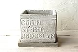 植木鉢 FauxBeton square GY 受け皿付 ( おしゃれ フラワーポット プランター )