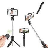 自撮り棒 スマホスタンド 三脚 スマホ デジカメ兼用 じどり棒 iphone&Android対応 じどりぼう bluetooth 無線 スマホ 三脚 コンパクト 自 撮り 棒 リモコン付き 携帯スタンド 三脚/一脚兼用 折りたたみ式 セルカ棒 携帯便利 リモコン付き 多機種対応 セルフィー/撮影用スタンド/動画鑑賞/生放送に最適