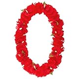 ハイビスカスカーネーションレイ(レッド)【ハイビスカスの造花・アートフラワー】