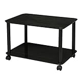 マルチワゴン テーブル 鏡面加工 テレビボード カラー：ブラック