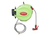 Wasser Vela Garden Retractable Water Hose Reel at 50FT Length x 1/2” PVC Braided Hose [並行輸入品]