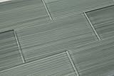 クールダークグレー、手描きガラスタイル。Perfect for Kitchens and Bathrooms。 Sample グレー HPT-CGR10-Sample