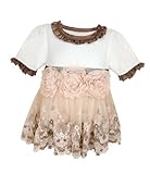 Stephan Baby Angels in Lace English Rose All-in-One Lace Trimmed Diaper Cover with Organza Rosettes,