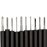 KKmoon 10点セット 高級 木製彫刻刀 ウッドレース 木工旋盤専用 木彫り/彫刻/版画/篆刻