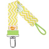 Ulubulu ウルブル Pacifier Clip おしゃぶり用ホルダー (Yellow Chevron)