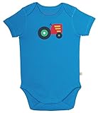 (フルギ) Frugi 半袖ボディスーツ　サイズ12-18m ( 80 )　ファームフレンズ　ブルー オーガニックコットン