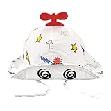 Ruideng 少年少女の航空機サンハットベビー盆地キャップビーチの帽子 (Red)