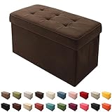 折りたたみ式 収納 スツール ワイドタイプ/74cm幅 選べる20色 布張り チェアー オットマン ストレージ トランク ボックス ドレッサー ダイニング エントランス