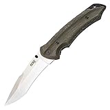 SOG Kiku Folding Knife KU-1011 - Satin Polished 4.6" AUS-8 Blade, Linen Micarta Handle, Liner Lock [