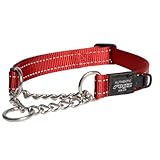 ROGZ(ログズ) UTILITY 犬用ハーフチェーン首輪 中型犬 (L, レッド) [並行輸入品]