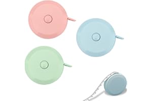 Pack of 3 Tape Measure Body, Soft Double-Sided Tape Measure, 150 cm / 60 Inch, Practical Retractable Tape Measure, For Measur