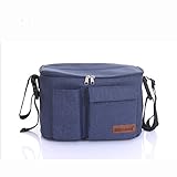 Spinas(スピナス) ベビーカー用バッグ 多機能 小物 収納 バッグ チャック付き蓋 全4色（レッド/ブルー/グレー/ブラック） (ブルー)