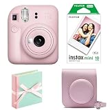 【本体+専用ケース+フイルム10枚+ミニアルバム】富士フイルム チェキ12 インスタントカメラ instax mini 12 ブロッサムピンク フジフイルム INS MINI 12 PINK