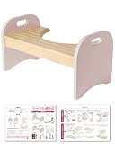 【保育士が監修】 トイレ踏み台 トイレ 踏み台 トイトレ トイレトレーニング 木製 トイレ補助 台 トイレステップ トイレ用 踏ん張り台 トイレステップ台 子供 (ベビーピンク)