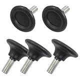 レベリングフットアジャスター，SODIAL(R) 5 ｘ スクリューオンタイプ家具グライドレベリングフットアジャスター　黒