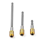 OUNONA 1/4インチ六角シャンク磁気ドリル　ドリルビット　延長 ビット　磁気ドリル　六角 シャンク ソケット　磁気ビット拡張　60mm 100mm 150mm　3個