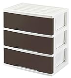 グリーンパル 収納ケース ブラウン (艶消し) ニューライフ ワイド 衣類収納ケース 3段 (ブラウン) 3810066