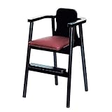 椅子 木製ハイチェアー黒 [45 x 45 x H72 x SH49cm] 木製品 (7-772-10) 料亭 旅館 和食器 飲食店 業務用