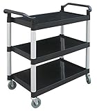 ADVANTUS Mobile Utility Cart 3 Shelves 19.5 x 38.5 Inches Black (93051) [並行輸入品]