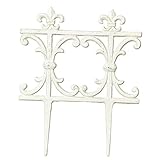 バロック調の繊細なデザインのミニサイズのガーデンフェンス。FOUNDER MINI FENCE BAROQUE WHITE htdy4130wh