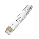 uxcell　メジャー ルーラーテープ　定規　ホワイト　プラスチック製　1.5M長さ 45Cun 2個入