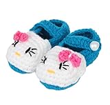 (ビグッド)Bigood ニットベビーシューズ ファーストシューズ ニット靴 ルームシューズ 新生児 子供用 可愛い猫ちゃん 赤ちゃん お祝い ソックス ブルー