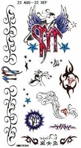 タトゥーシール タトゥーシール 12星座シリーズ おとめ座 858円 100円 シール ステッカー おもちゃ Amazon