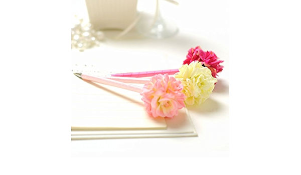 Amazon ファルベ フラワーペン 花ペン ３本セット ホワイト ベビーピンク ローズピンク 結婚式 ペン 文房具 オフィス用品