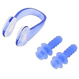 1ブルーDealMuxシリコーン大人スイミング耳栓ノーズクリップ3を