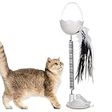Autvivid 猫 おもちゃ 羽 ねこじゃらし ばね ledポインター おやつボール 1人遊び 猫遊び 早食い防止 餌やり玩具 どこにでも