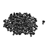 uxcell プッシュリベット　R3550　ブラック　ナイロン素材　クリップ　PCBファスナー　100個入り