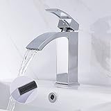 bestjunly キッチン蛇口 洗面用 滝水流 シングルレバー 手洗いボウル 立水栓バスルーム用混合水栓