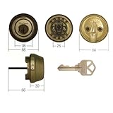 取替シリンダー　ティアキー　TC-EU（ユーロプロファイル・タイプ）対応扉厚：60-70　C-727　LO3色　Kwikset　780　本締錠　一式
