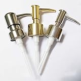 ステンレススチールの石鹸とローションディスペンサーポンプ、1個、あなたのボトルの交換