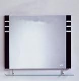 シンプル ミラー 鏡 棚付き [幅90×高80cm] MK04