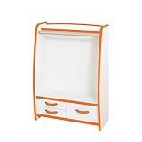 【JAJAN】キッズ ハンガーラック レギュラー 幅63cm　オレンジ［完成品][おまけ付き]【知育家具EVAキッズシリーズ】HRJ-63HO_s