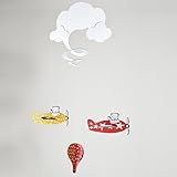 Wee Gallery(ウィーギャラリー)【モビールin the cloud】パイロットくまさん知育モバイル,クマさんベットメリー,ベビーメリー,知育インテリア,出産祝い,…【並行輸入】