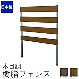 ウッドデッキ フェンス 樹脂 日本製 92×117cm 木樹脂 国産/ライトブラウン