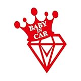 Diamond Baby in Car カッティングステッカー レッド 赤