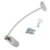 Window Restrictor Baby & Child Safety - Lockable Cable (White) by Window & Door Repair Shop