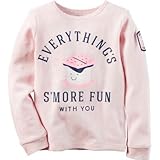 Carter's(カーターズ) ロングスリーブ エヴリシングS’モアファン サーマル ピンク トップス長袖Tシャツ 4歳【並行輸入】