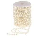 B Blesiya ビーズチェーン　ビーズロール　DIYクラフト　装飾　インテリア　窓　ドア　玄関　吊り下げ　スプールビーズ　２色選べ 　 - ベージュ