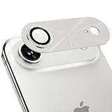 Podick カメラフィルム iPhone Air 用 カメラカバー キラキラ 9H強化ガラス 全面保護 アイフォン Air 用 カメラ保護 ピカピカ キズ防止 耐衝撃 高透過率 黒縁取り 露出オーバー防止 いphone air レンズカバー プロテクター シルバー