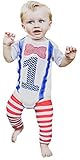 1st Birthday Boy Outfit最初蝶ネクタイサスペンダーレッグウォーマー1セット US サイズ: S カラー: ホワイト