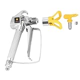 高圧塗料スプレーガン 3600psi ペイントスプレーガン 高圧エアレス エアーレスペイントスプレーガン 塗料噴霧機 アルミニウム合金 高圧縮強度