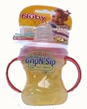 ツインハンドル　スパウドカップ　ヌービー　哺乳瓶　ミルク　果汁　離乳食　カップ　出産祝いやギフトにもどうぞ (イエロー)