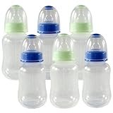 Nurtria BPA Free Easy Grip Baby Bottles,Blue/Purple,5 Ounce, 6-Count by Nurtria [並行輸入品]